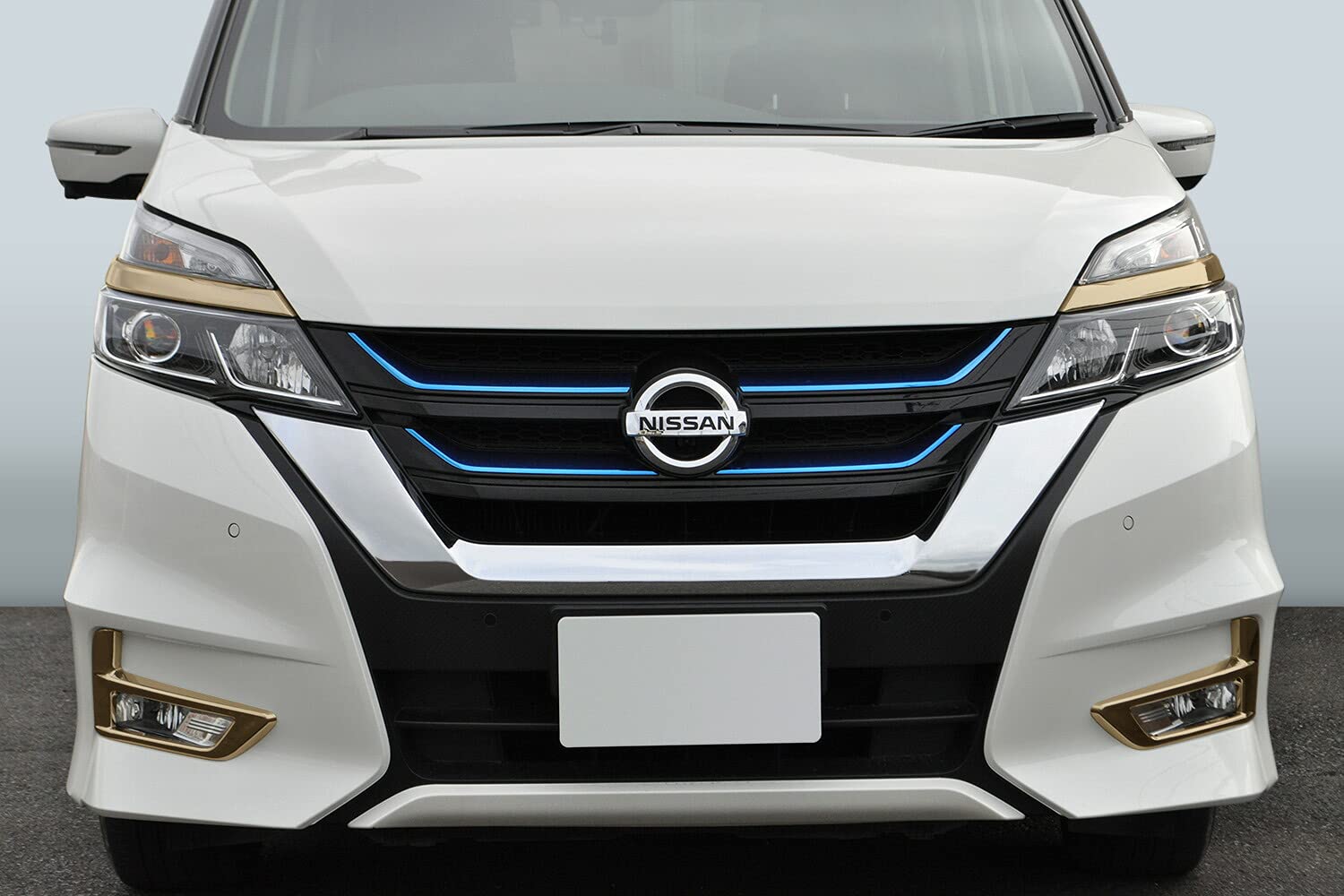 C27セレナ日産純正オプション品 メッキヘッドライトフィニッシャーブラックパール Amazon | C27 セレナ 前期用 ヘッドライトトリム カラー メッキ